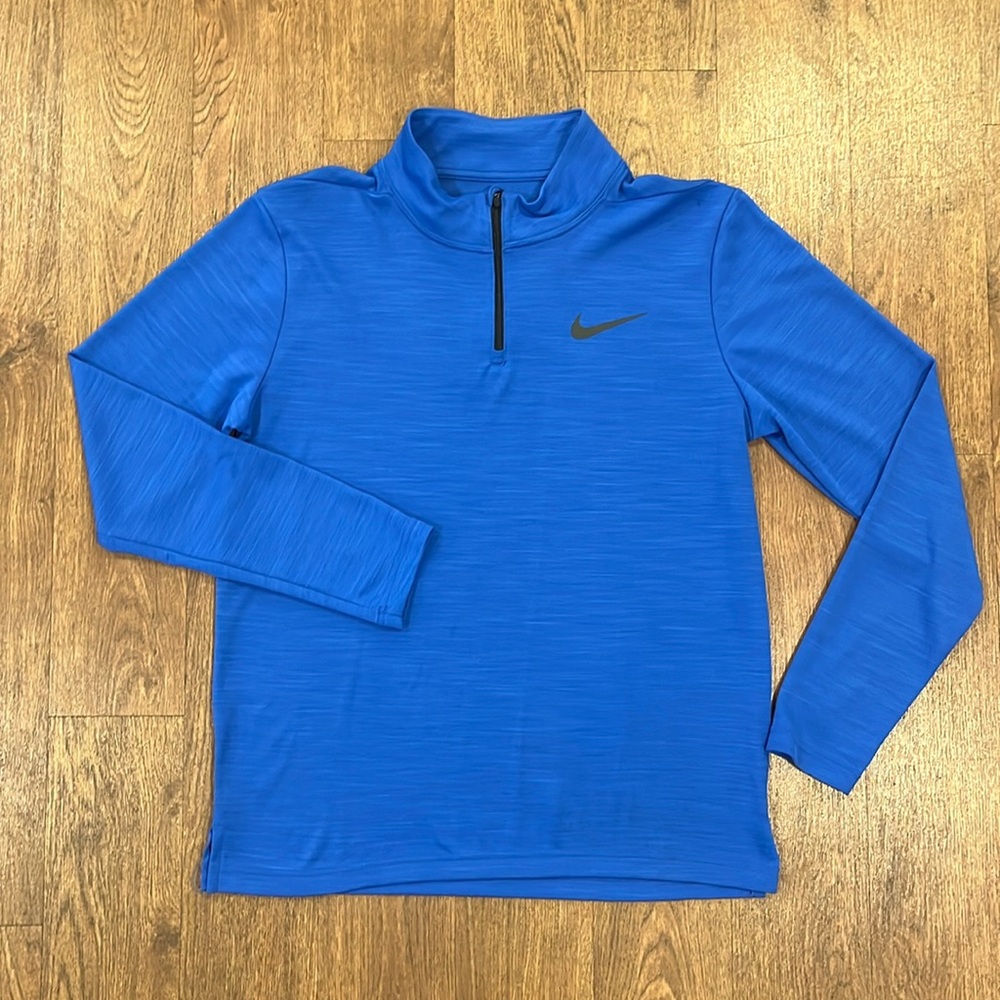 Cobalt Blue Nike Dri- Fit Quarter Zip Top